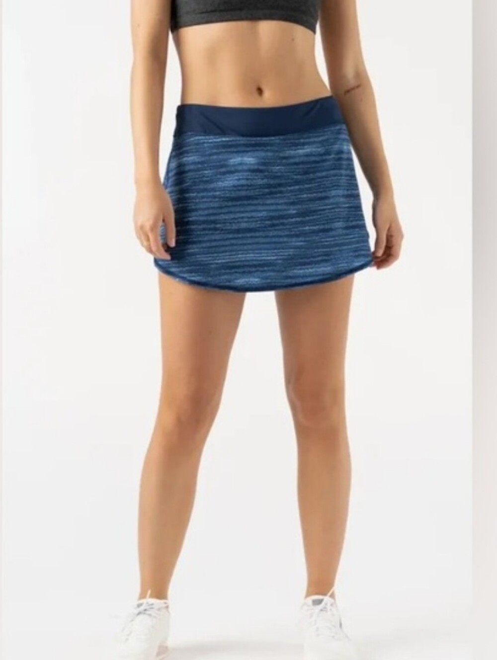 Rabbit blue space-dye skater skirt with supportive waistband Size MD